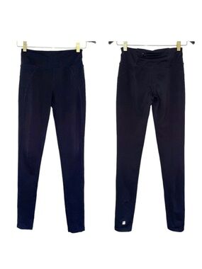 Sweaty Betty leggings full-length zipper pocket continuous drawcord black XXS
